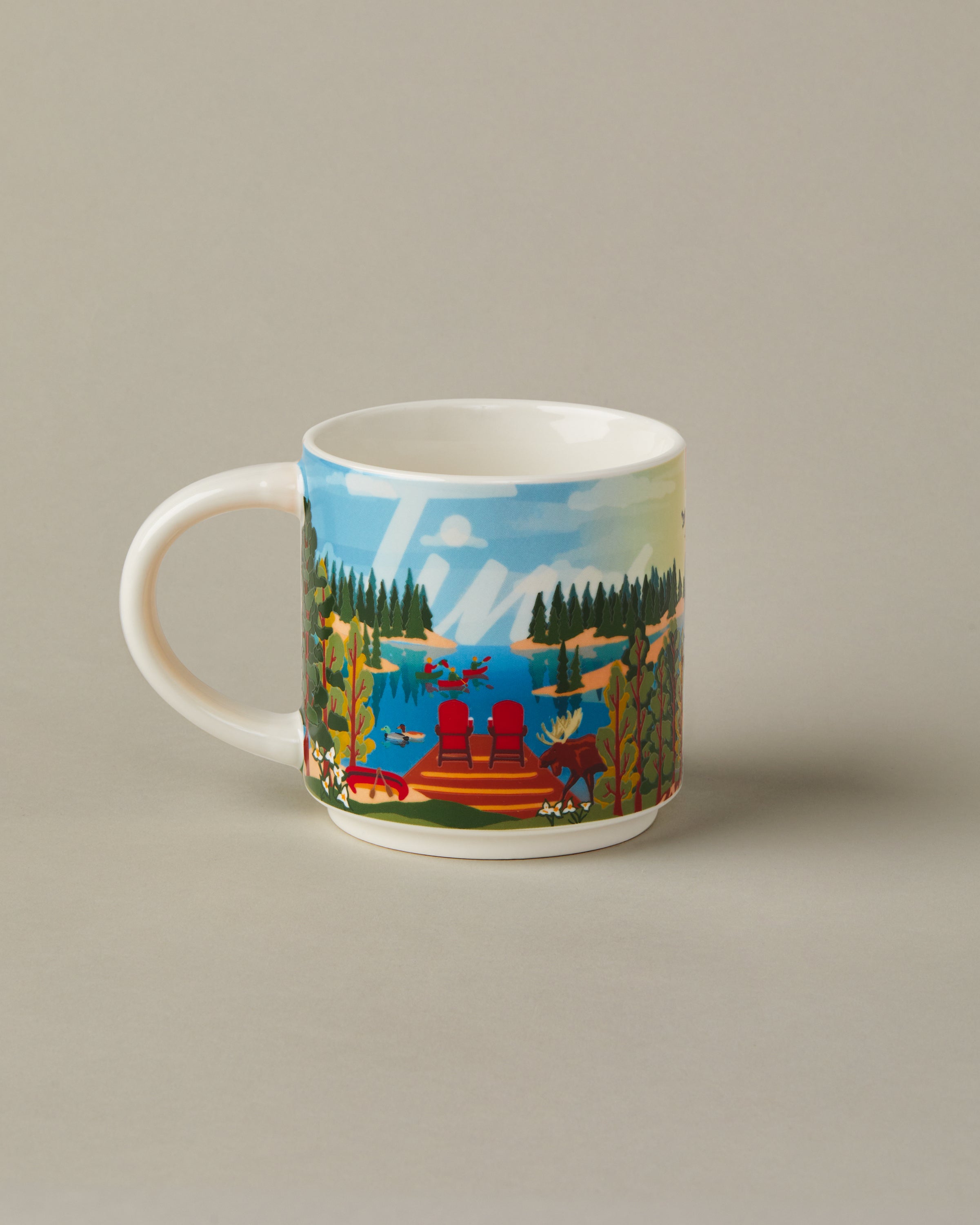 16oz ceramic Tim Hortons mug with Ontario landscape design | Tasse Tim Hortons de 16 oz représentant des paysages de l’Ontario. - Image #2