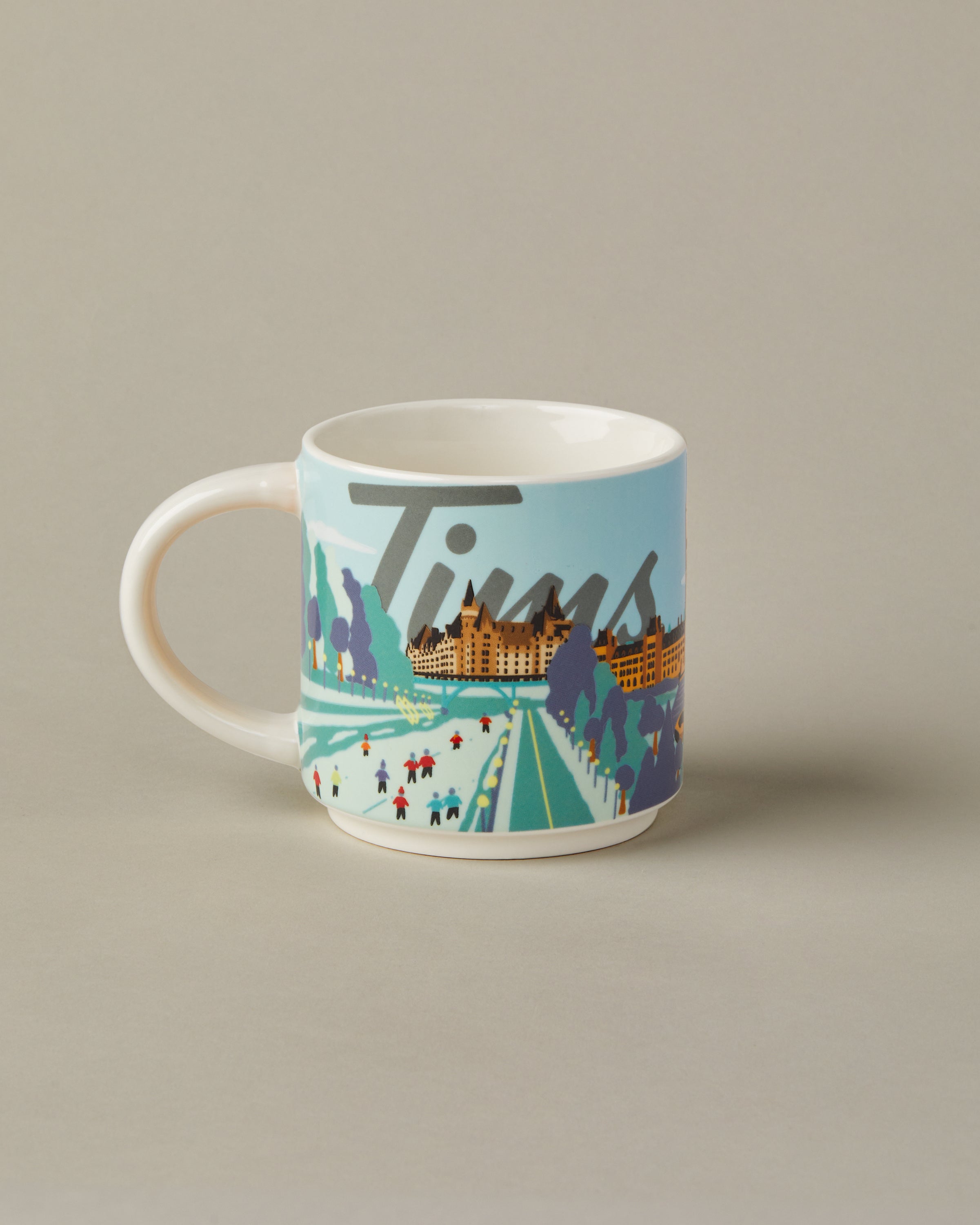 16oz ceramic Tim Hortons mug with Ottawa landmarks design | Tasse Tim Hortons de 16 oz représentant les monuments d’Ottawa. - Image #2