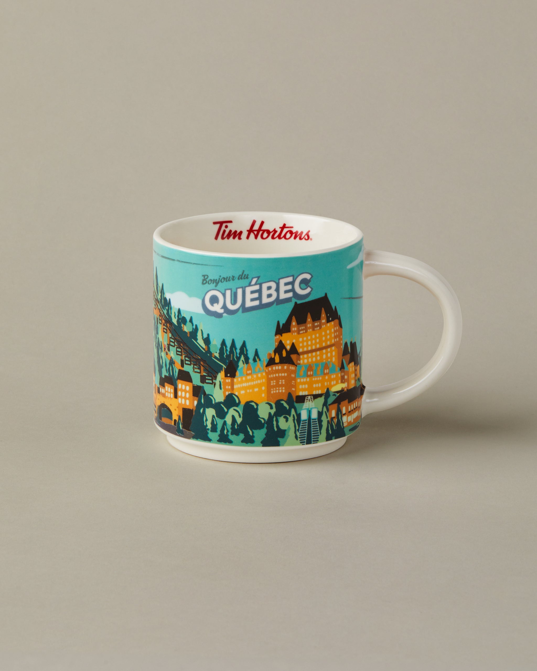 Tim Hortons Ceramic Mug | 16oz |Quebec City Landmarks Design | TimShop