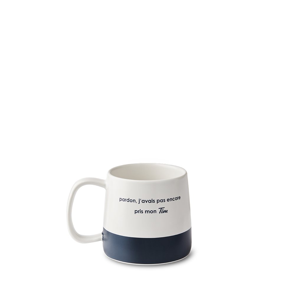 Tim Hortons Ceramic But First Tims Mug French Design | Tasse Tim Hortons – « Pardon, j’avais pas encore pris mon Tim » - Image #2