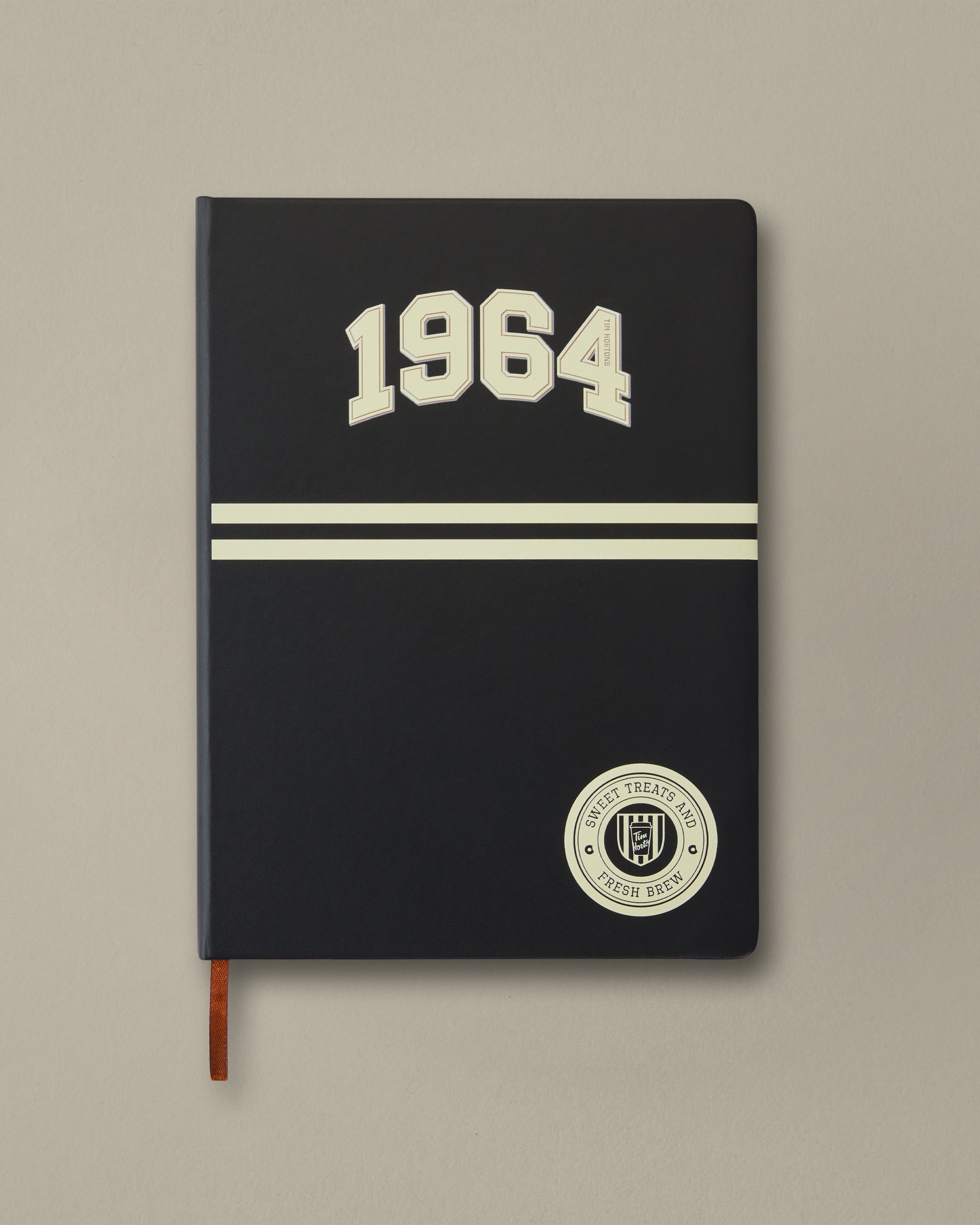 Tim Hortons 8x10 Vegan Leather Journal Black - Image #1