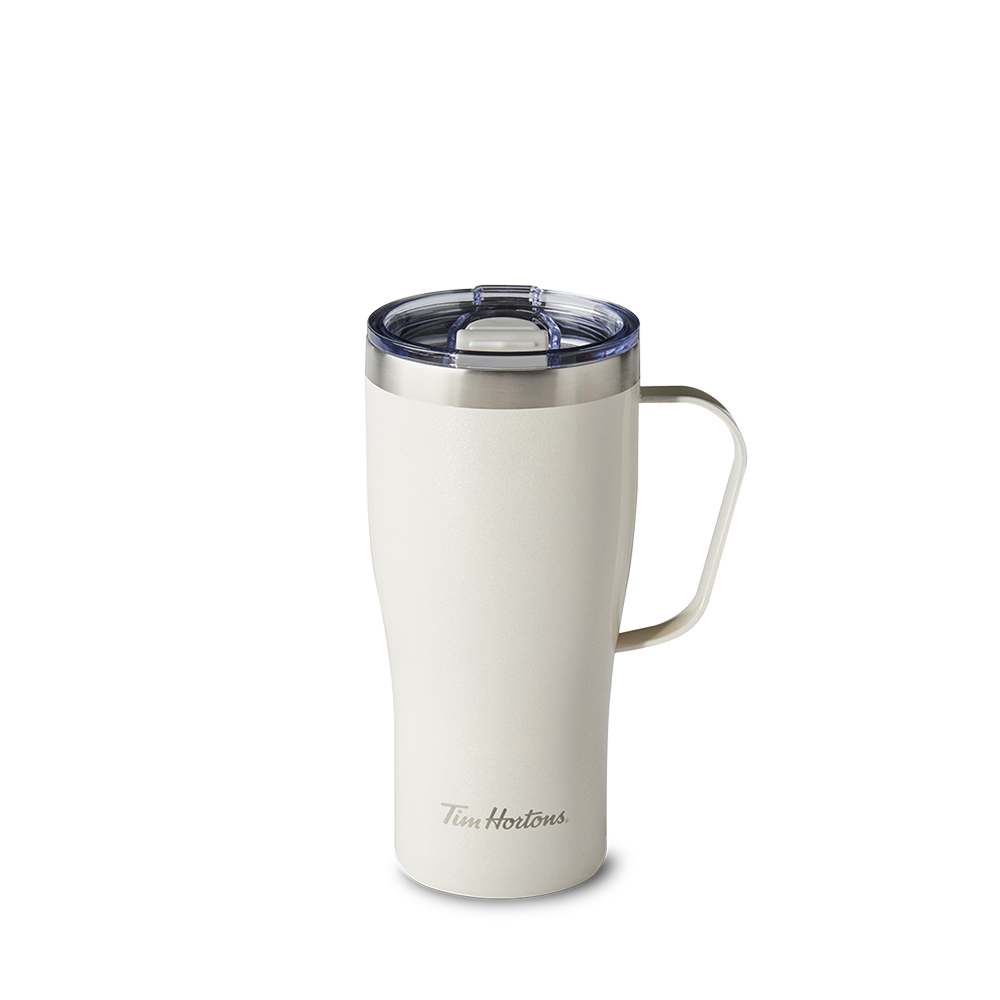 Tim Hortons Travel Mug Cream Shimmer | Tasse de voyage Tim Hortons – Blanc crème scintillant - Image #1