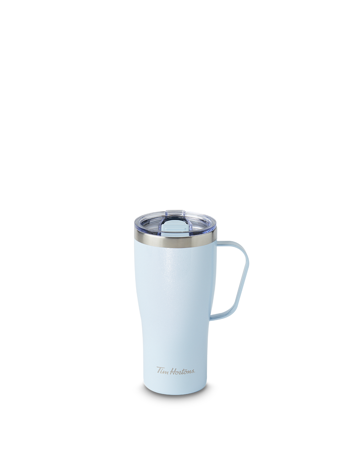 Tim Hortons 20oz Stainless Steel Travel Mug in Blue Shimmer | Tasse de voyage en acier inoxydable de 20 oz Tim Hortons – Bleu scintillant - Image #1