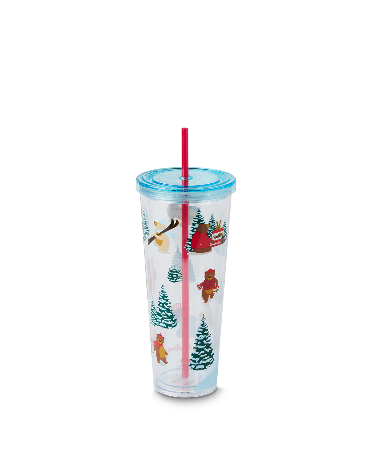 Tim Hortons 24oz Plastic Holiday Straw Tumbler | Gobelet des Fêtes Tim Hortons de 24 oz avec paille en plastique - Image #2