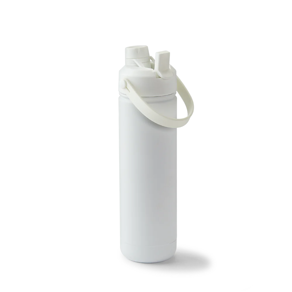 26oz Stainless Steel White Water Bottle | Bouteille d’eau en acier inoxydable de 26 oz blanche - Image #2
