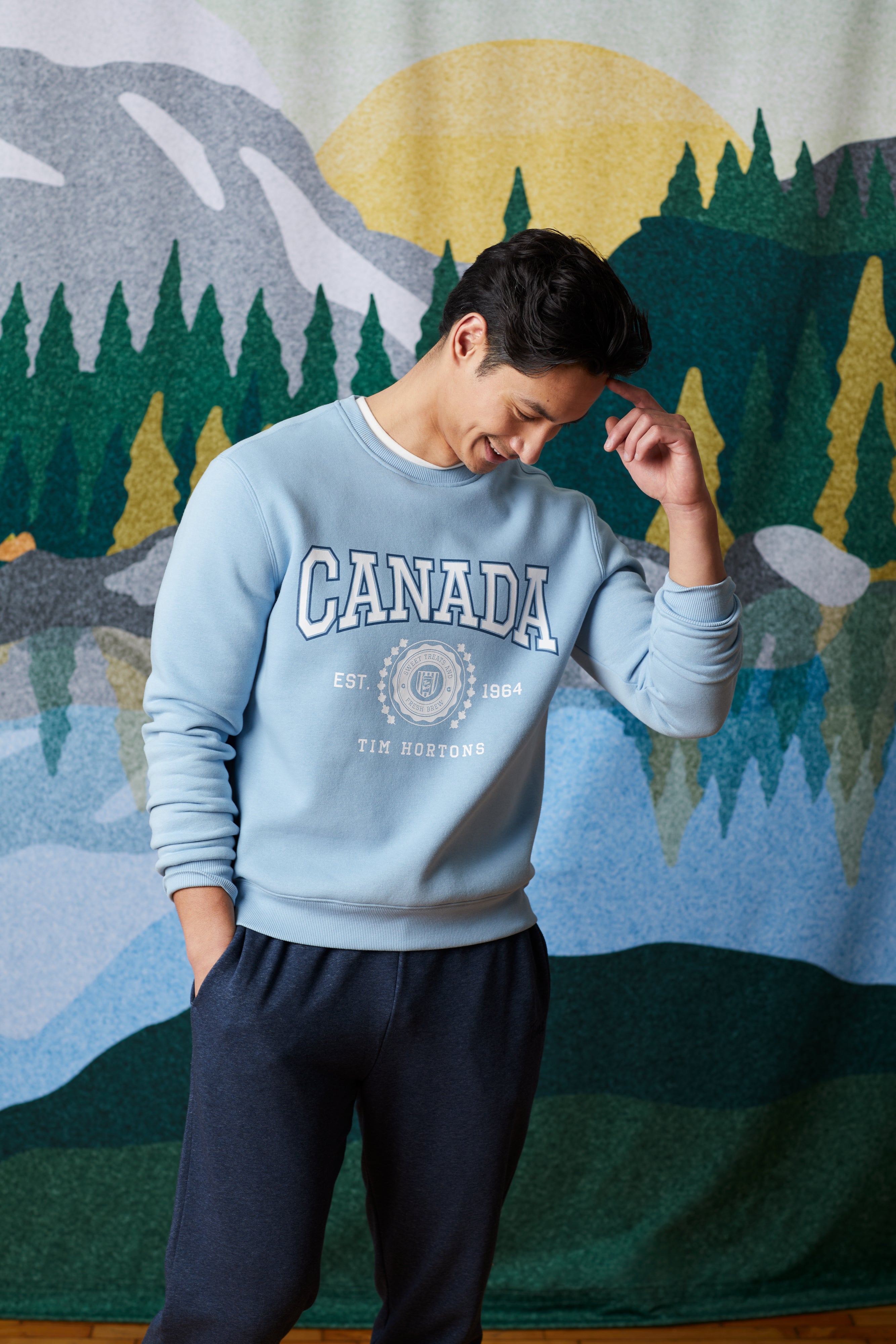 Tims Canada Unisex Crewneck - Light Blue - TimShop - Image #4