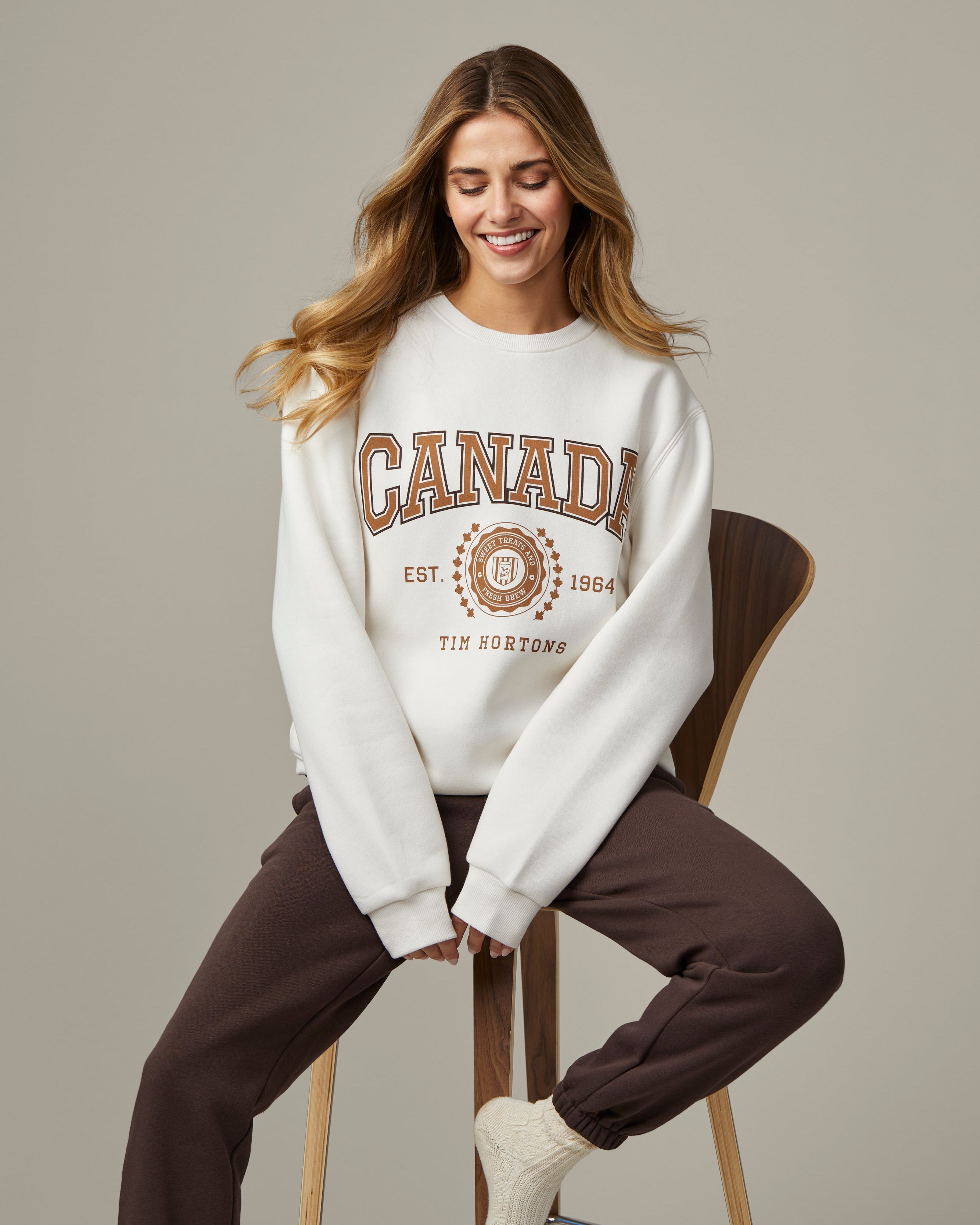 Tims Canada Unisex Crewneck - Cream - TimShop - Image #2