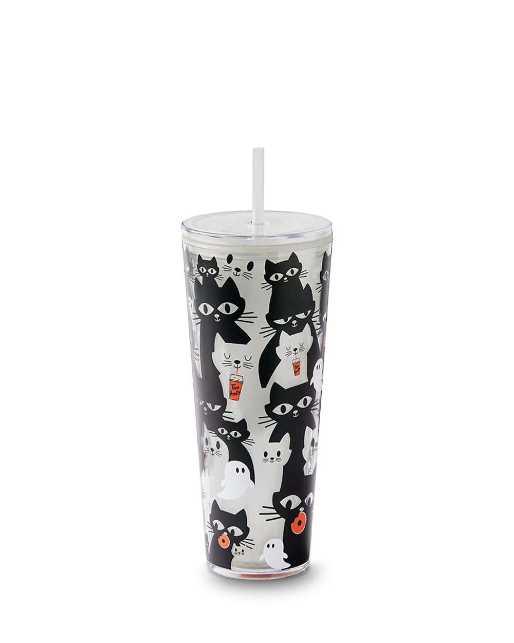 Limited edition Tim Hortons 24oz plastic black cat tumbler | Gobelet en plastique de 24 oz (chat noir) de Tim – Édition limitée - Image #3