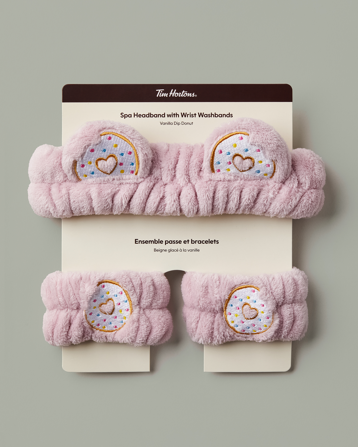 Limited edition Tim Hortons Donut Headband & Wristband Set of 3 | Ensemble de 3 articles, bandeau et bracelets beigne Tim Hortons en édition limitée - Image #4
