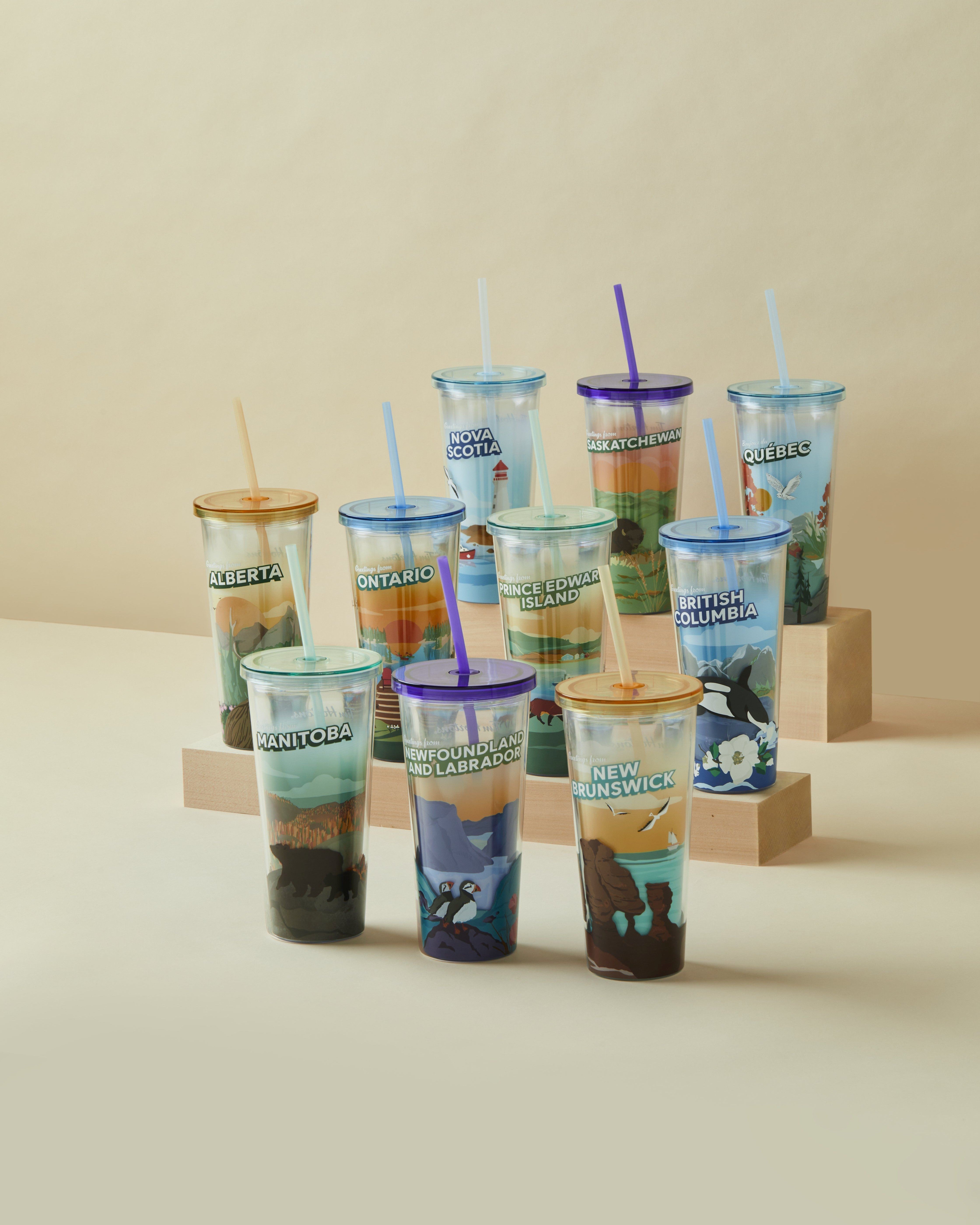 24oz Plastic Straw Tumbler - Canada - Image #3