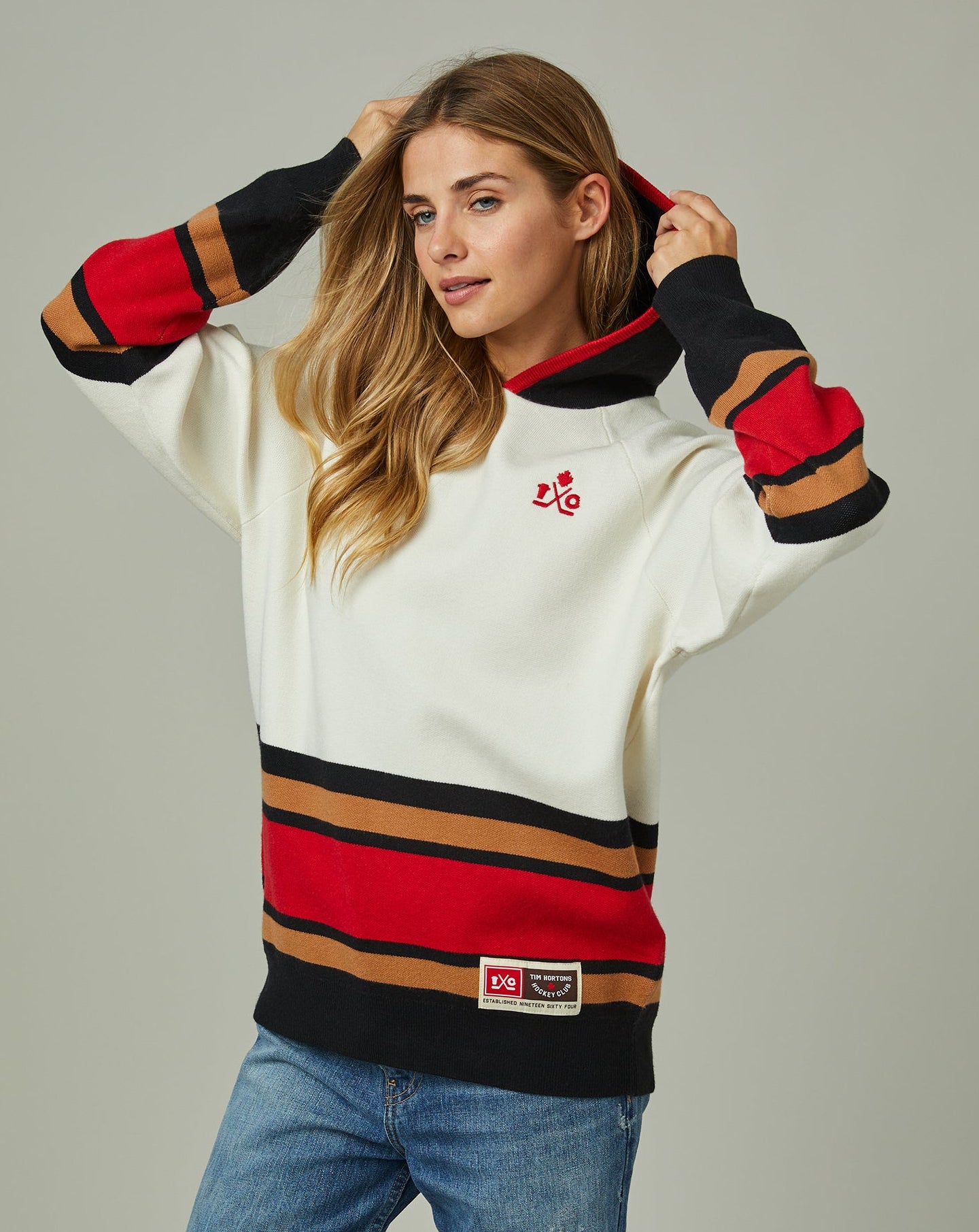 Limited edition Tim Hortons unisex Hockey Knit Hoodie | Chandail de hockey à capuchon en tricot unisexe d’édition limitée Tim Hortons - Image #3