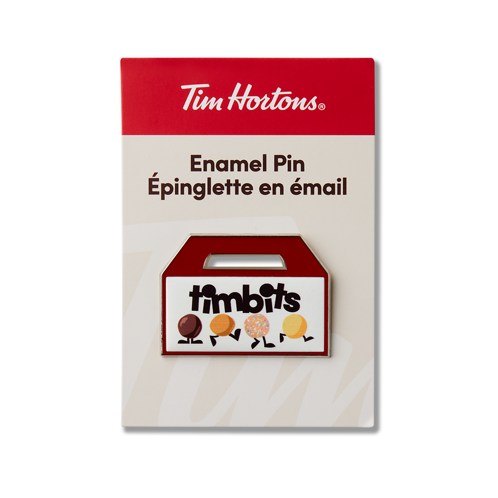 Tim Hortons Timbits Box Enamel Pin - Image #1