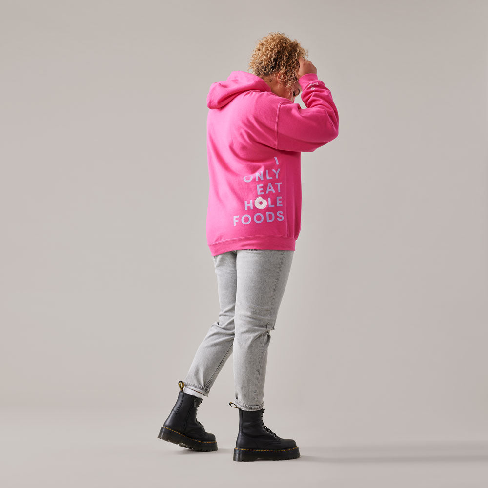 Hole Foods Unisex Hoodie - Pink - Image #2