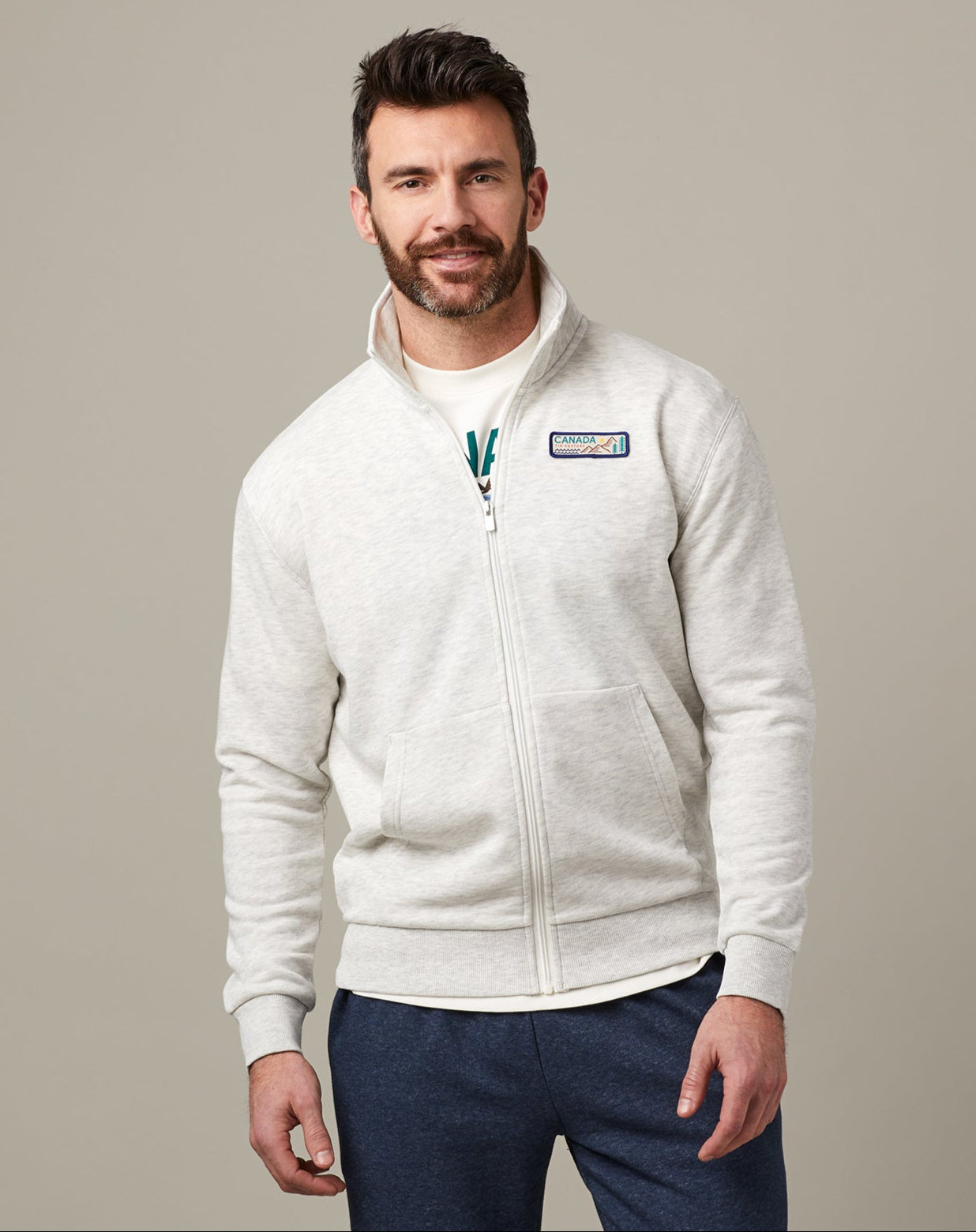 Tim Hortons Canada Full Zip Grey | Chandail à fermeture éclair gris du Canada de Tim Hortons - Image #1