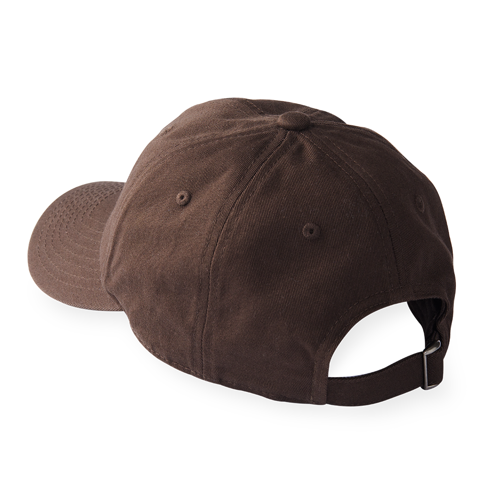 Retro logo dad hat - espresso brown dad hat with classic Tims logo for everyday wear.