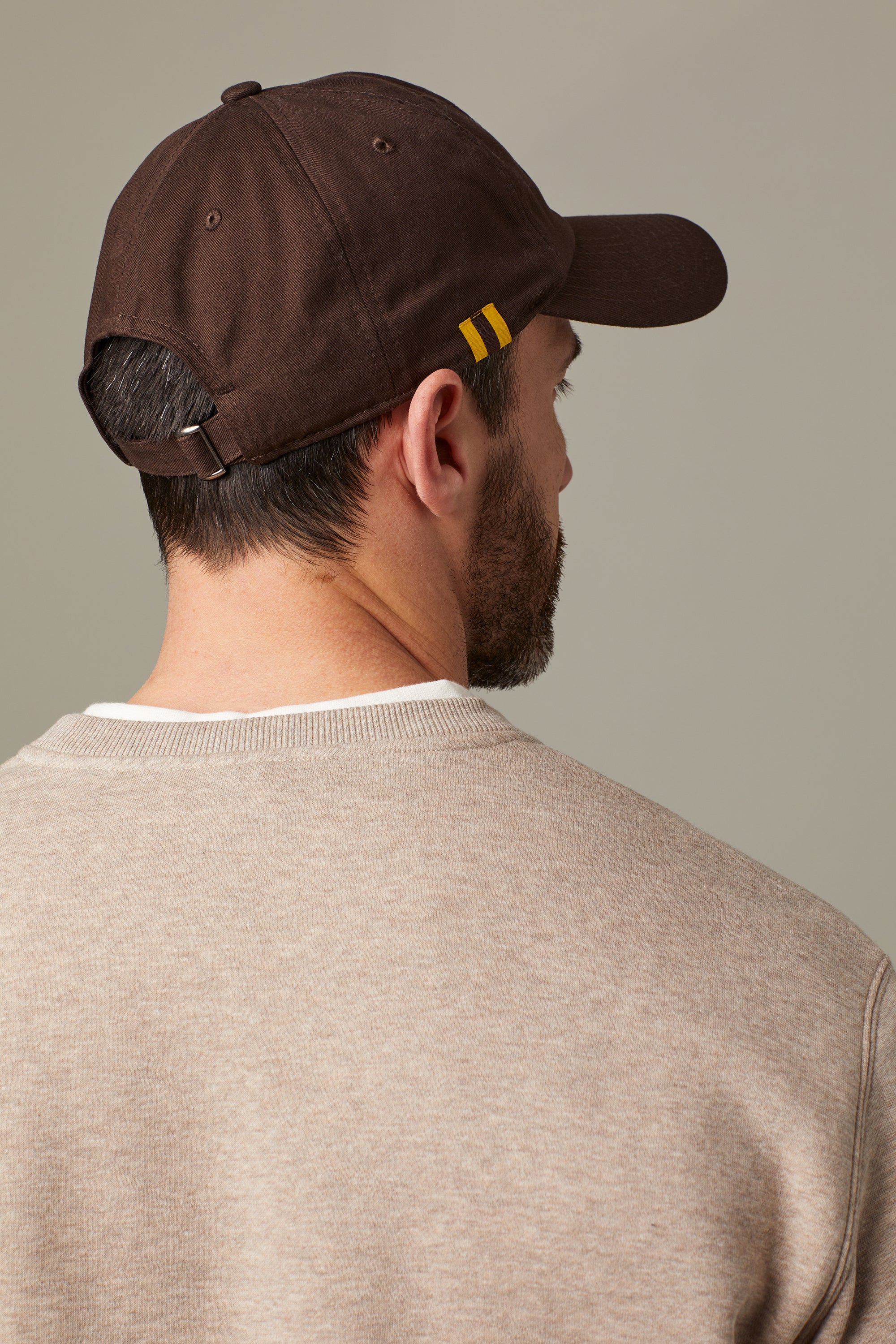 Retro logo dad hat - espresso brown dad hat with classic Tims logo for everyday wear.