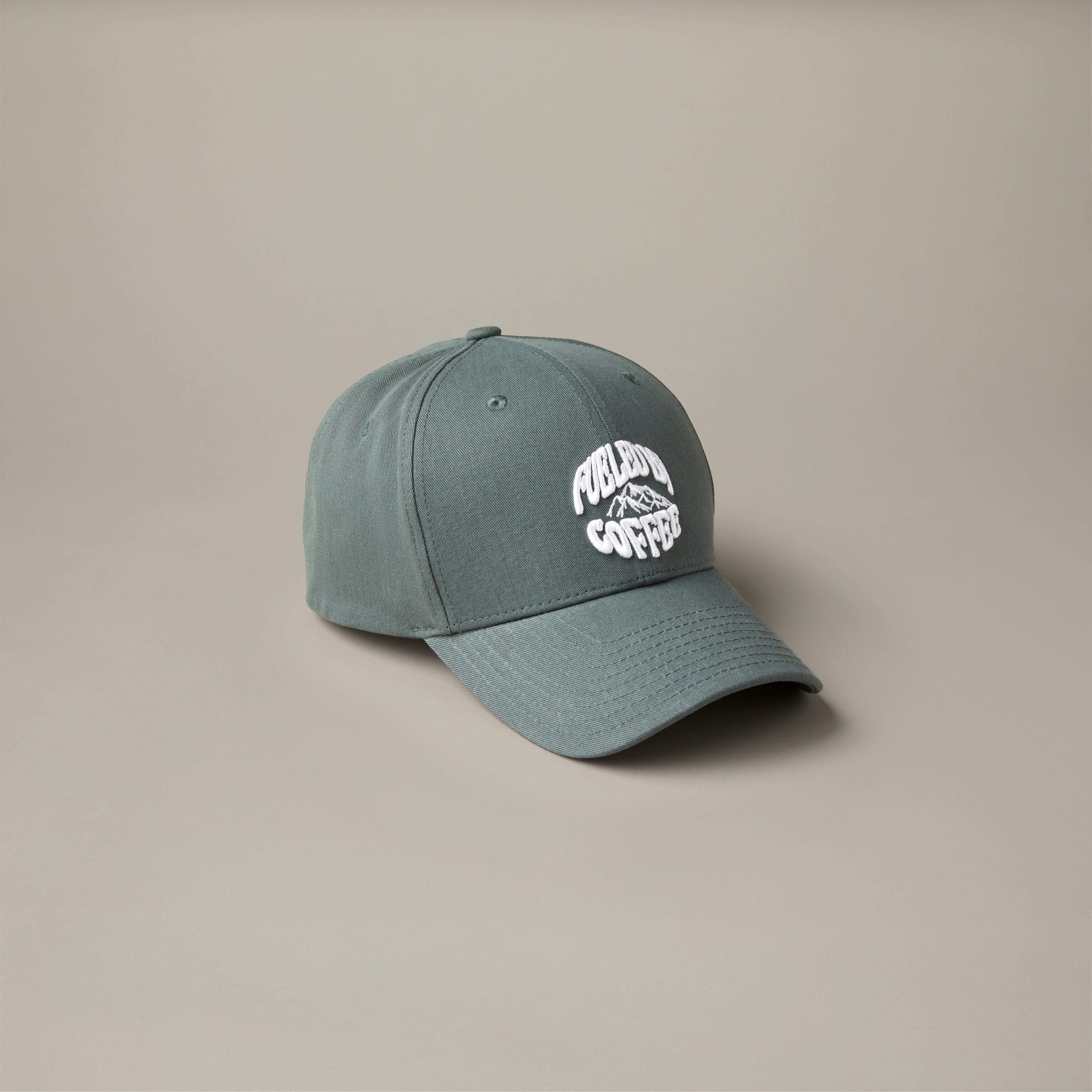 Fueled by Coffee Baseball Hat - Forest Green - TimShop - Image #3