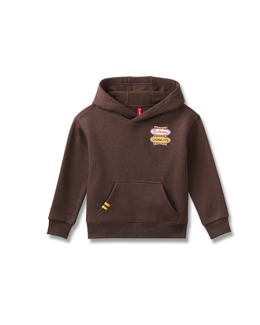 Tim Hortons Retro Kids Unisex Espresso Hoodie | Chandail Tim Hortons à capuchon unisexe rétro pour enfants – Espresso - Image #3