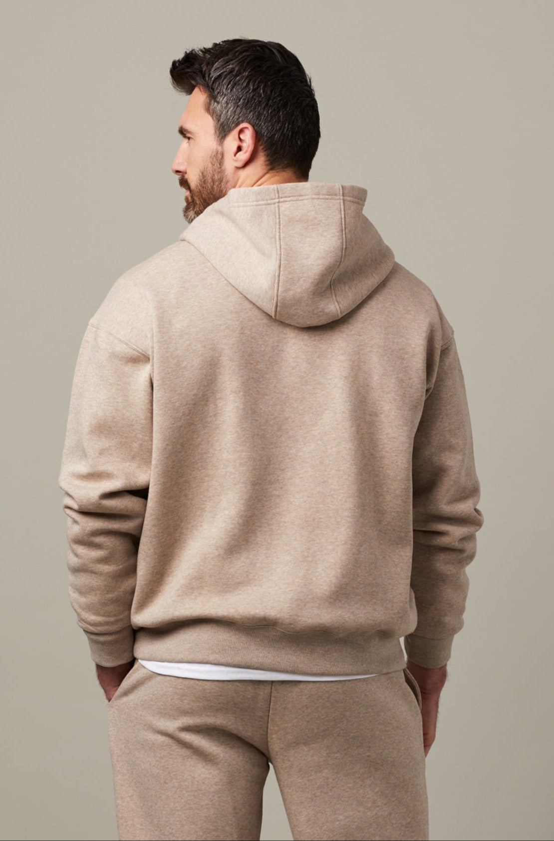 Tim Hortons Iced Capp® Marl Unisex Retro Hoodie | Chandail à capuchon unisexe gris chiné cappuccino glacé de Tim Hortons - Image #2