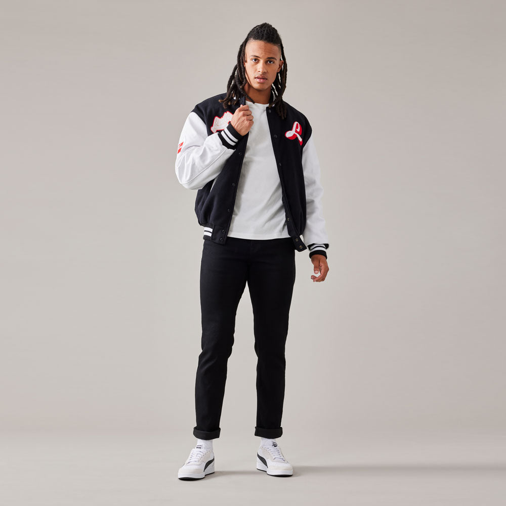 Latte Letterman Jacket - Unisex - Image #1