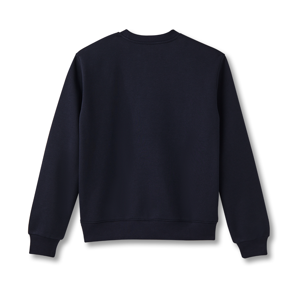 Tims Always Fresh Varsity Crewneck in Navy | Chandail ras-de-cou unisexe Toujours frais bleu marine de Tim Hortons - Image #4