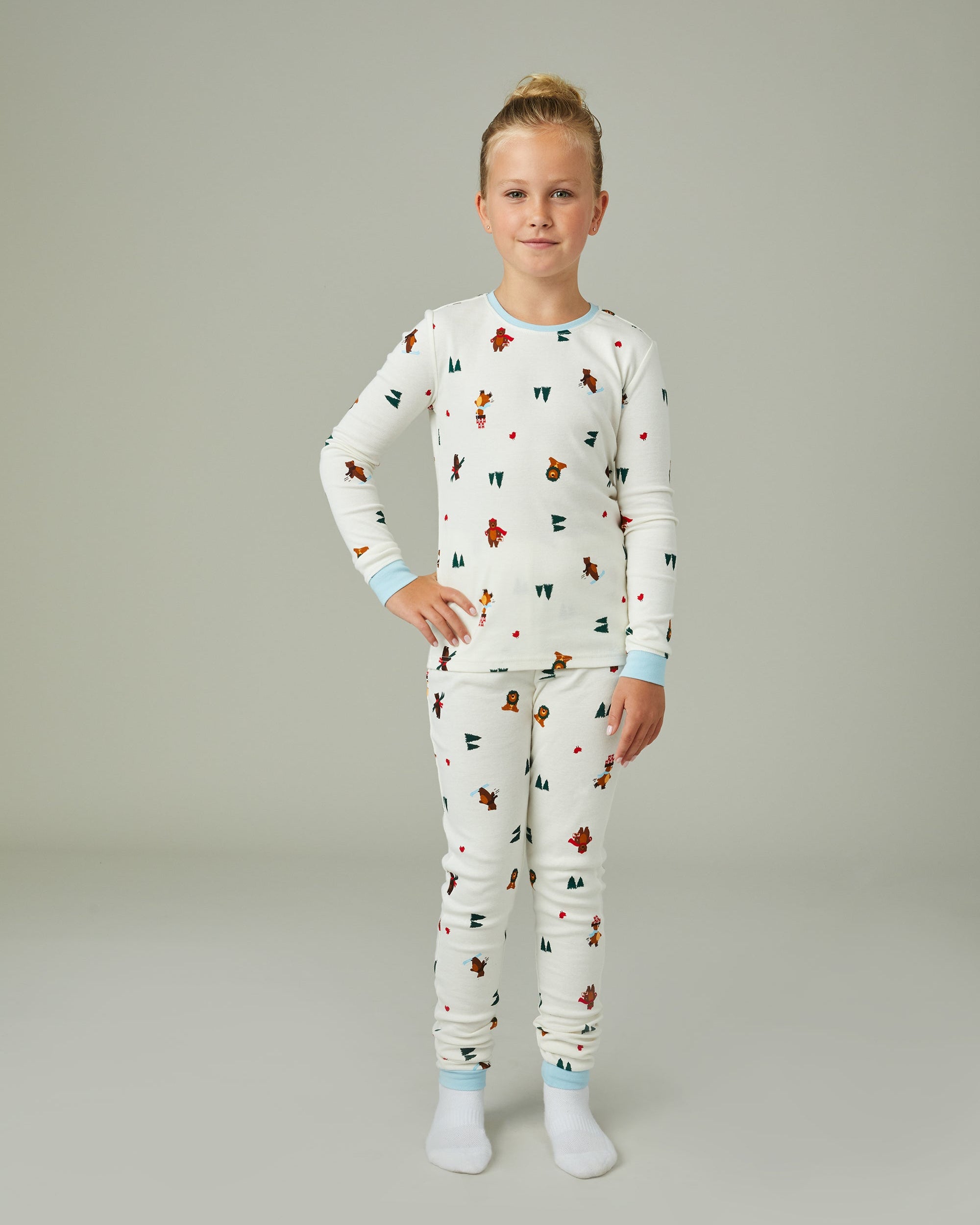 Kids Winter Bears Holiday Pajamas - Secondary Image