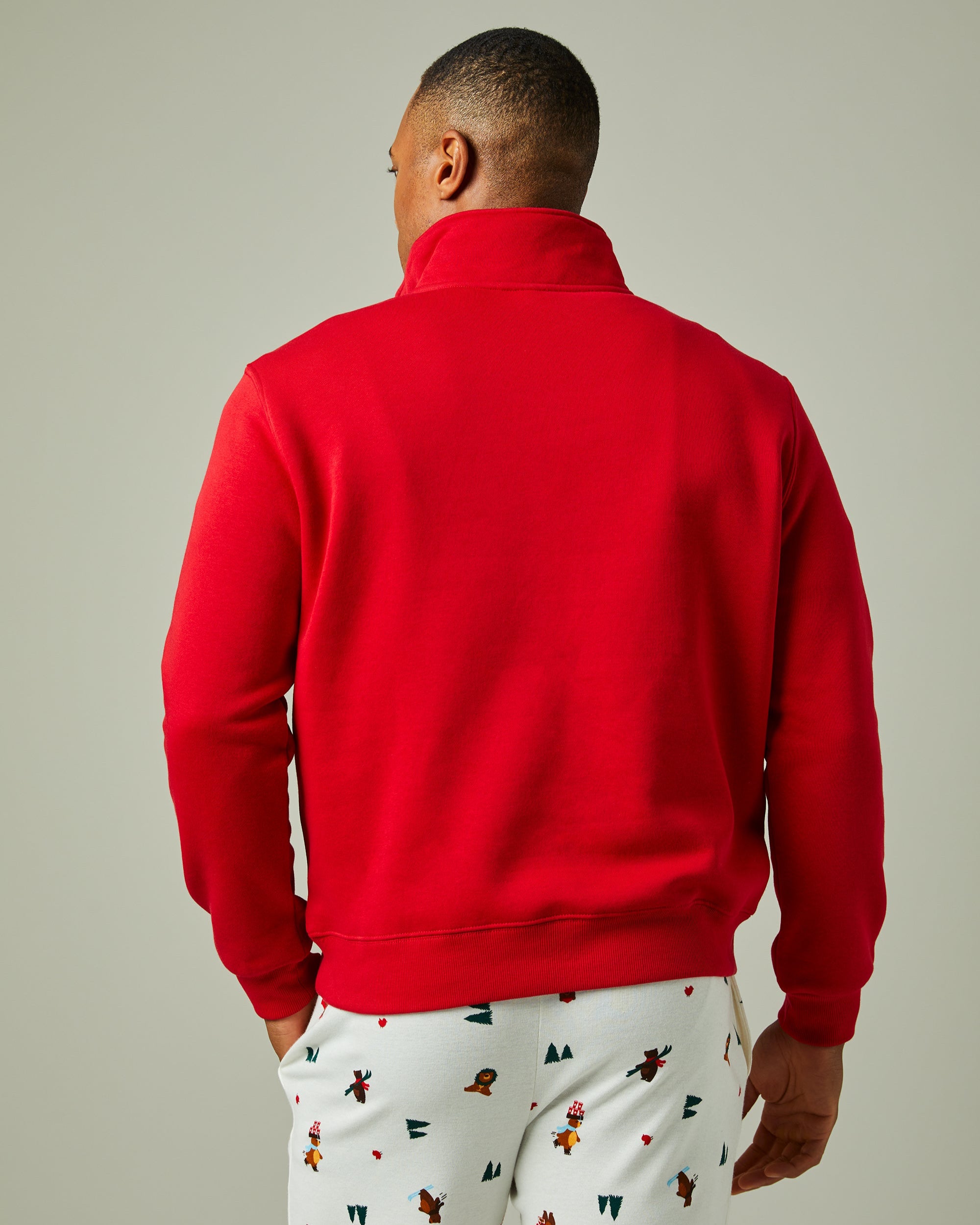 Tim Hortons Red Quarter Zip with patch | Chandail Tim Hortons à glissière 1/4 rouge avec écusson - Image #4