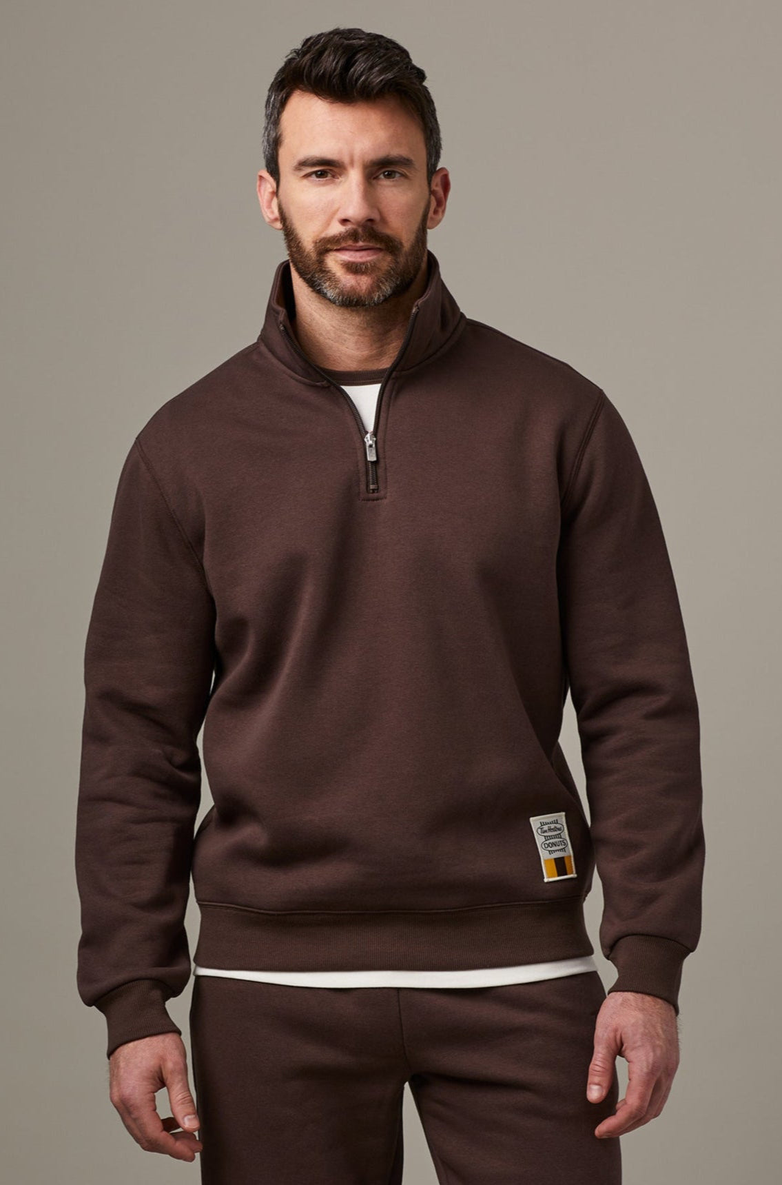 Tim Hortons Retro Espresso Quarter Zip Sweatshirt | Chandail rétro à fermeture éclair 1/4 espresso de Tim Hortons - Image #1
