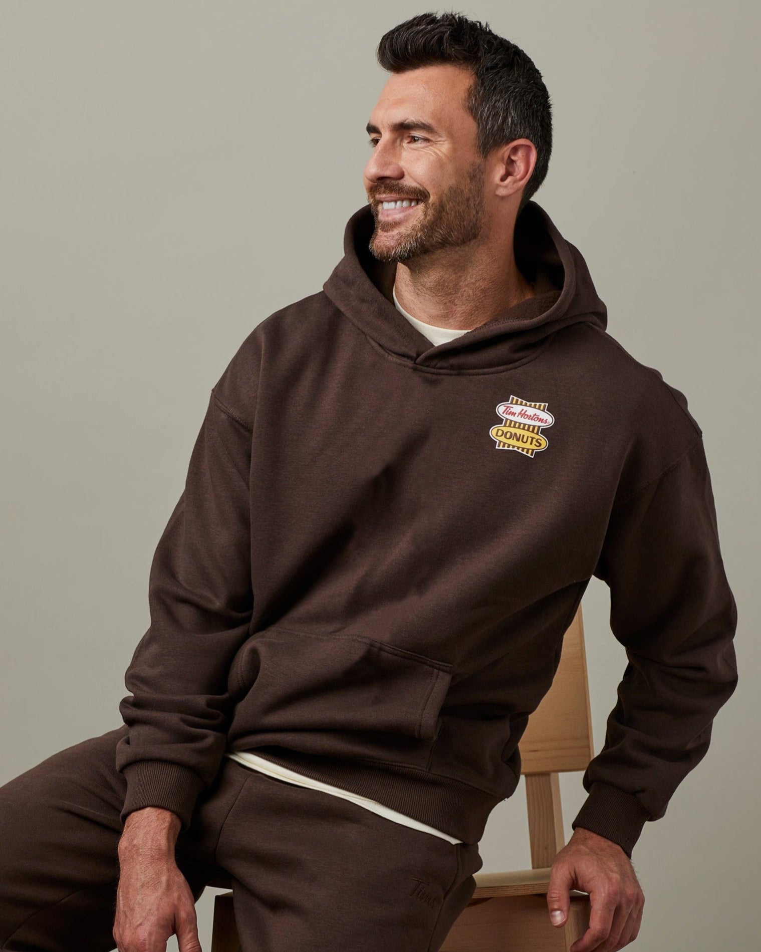 Retro Logo Unisex Hoodie - Espresso - TimShop - Image #1