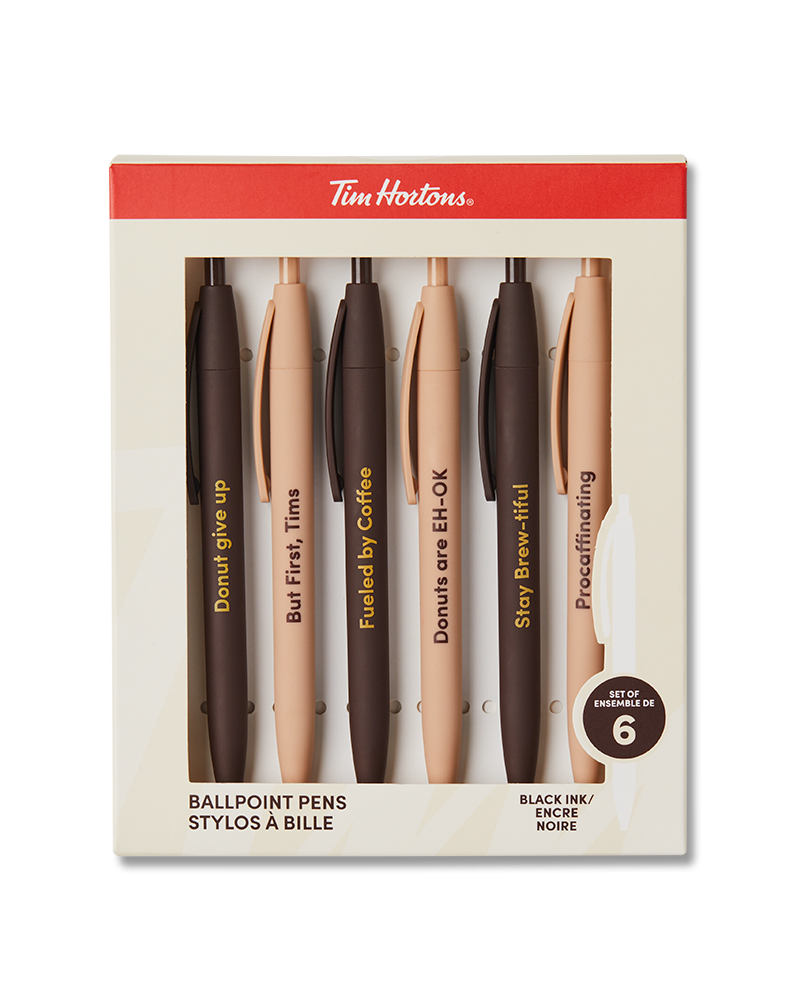 Tim Hortons Set of 6 Pens | Ensemble de 6 stylos de Tim Hortons - Image #1
