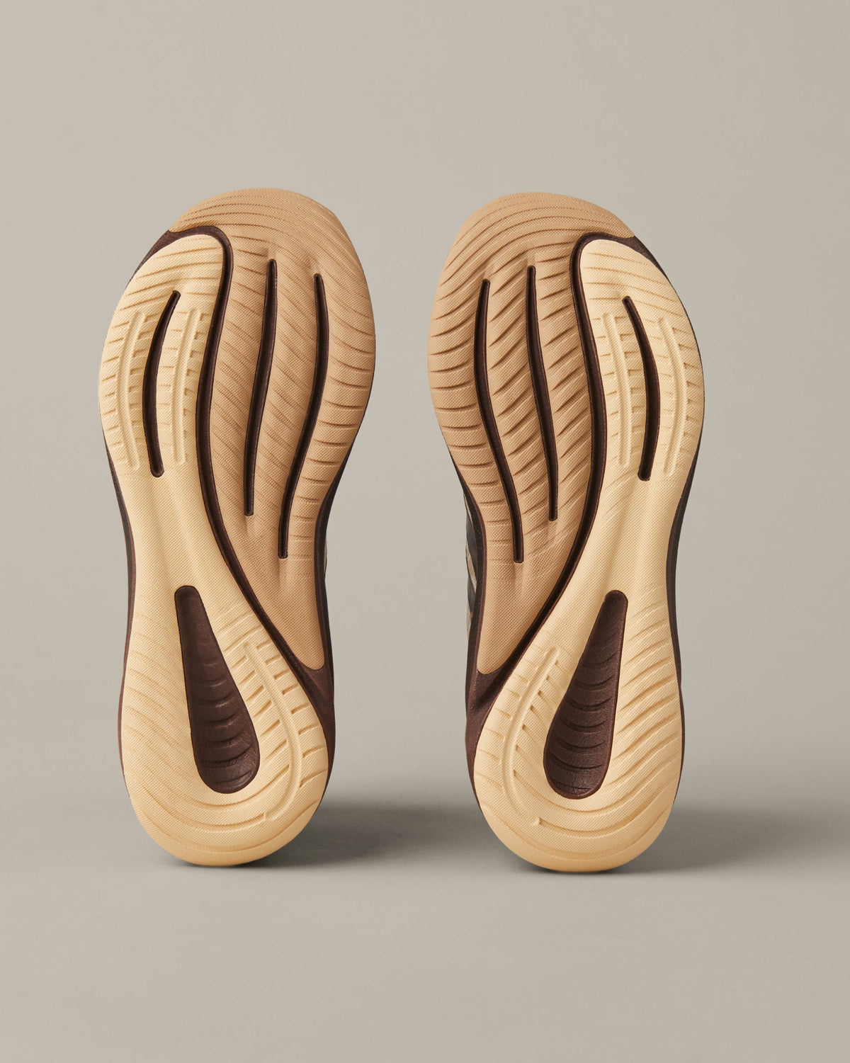 Men’s adidas® Supernova Ease running shoes in cream and coffee-brown shades with patterned 3-Stripes and Tim Hortons details. - Image #6
