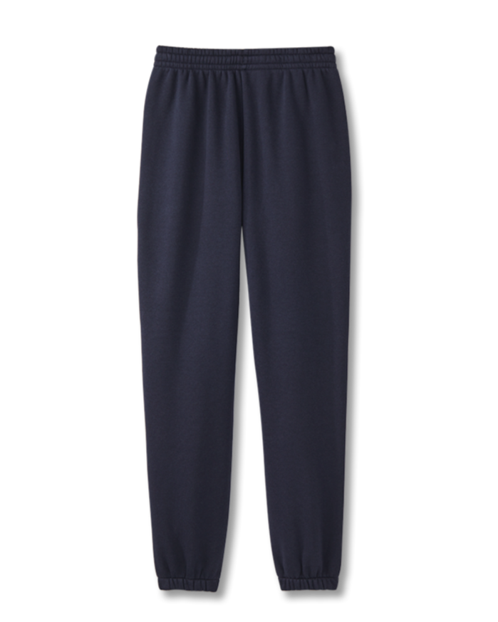 Navy Unisex Joggers | Pantalon en coton ouaté unisexe bleu marine - Image #5