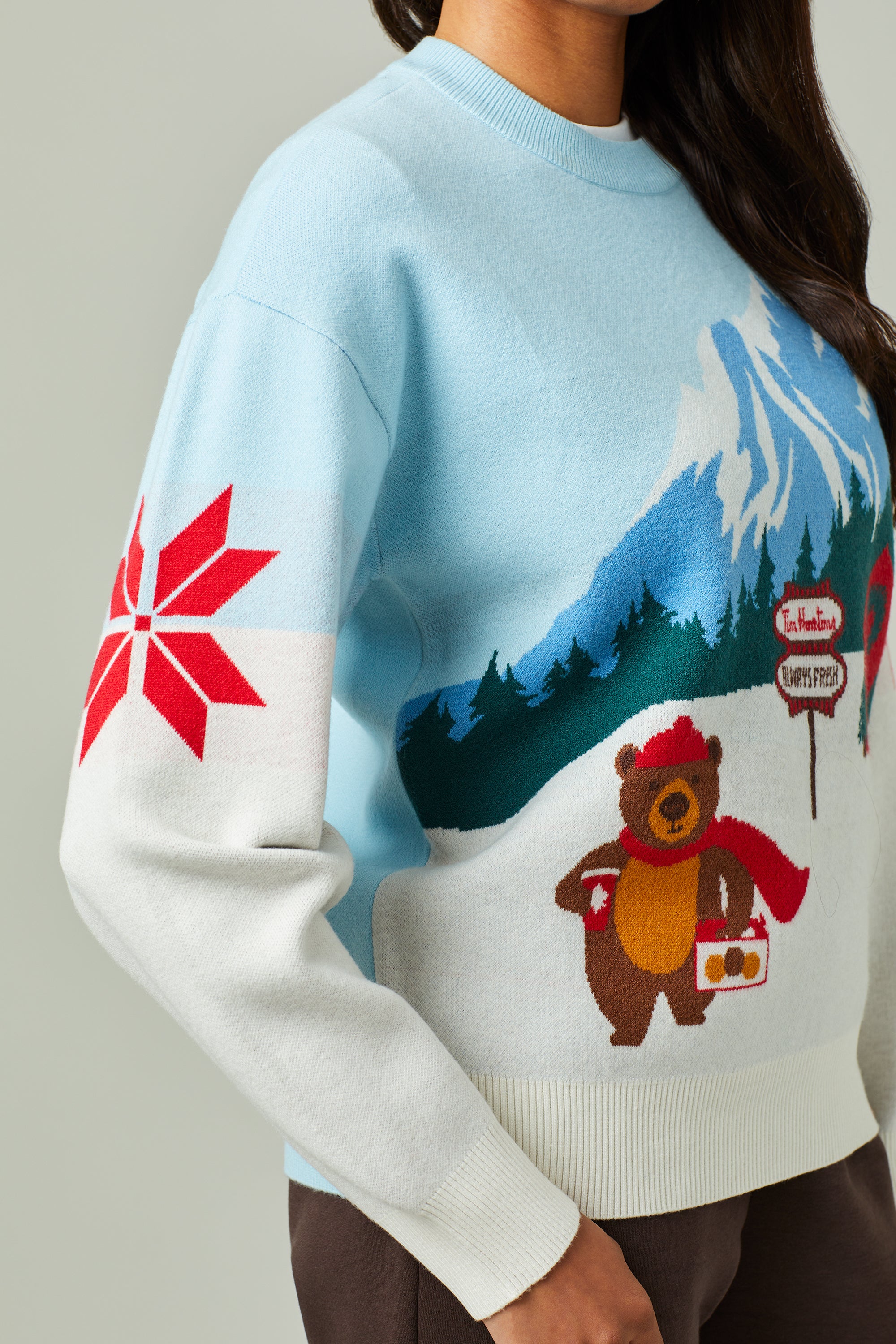 Adult Unisex Winter Bear Holiday Sweater - Image #2