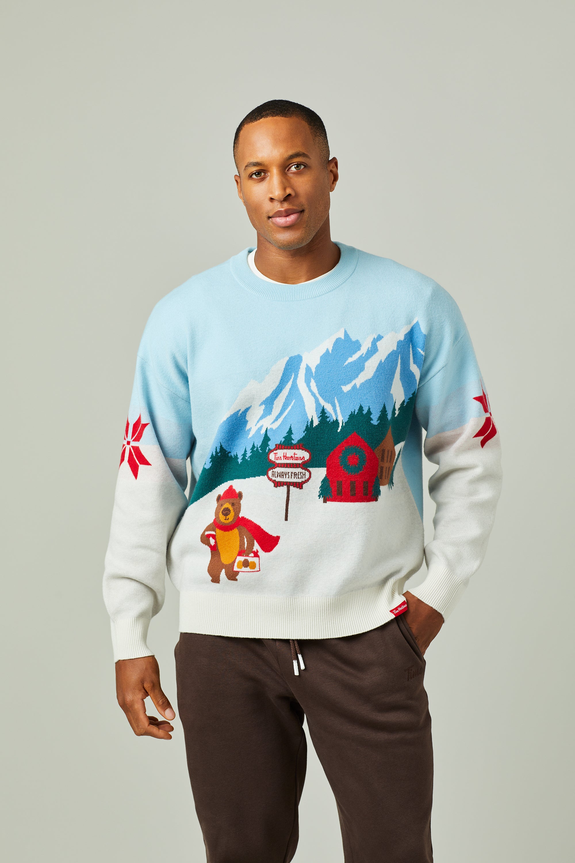 Adult Unisex Winter Bear Holiday Sweater - Image #4