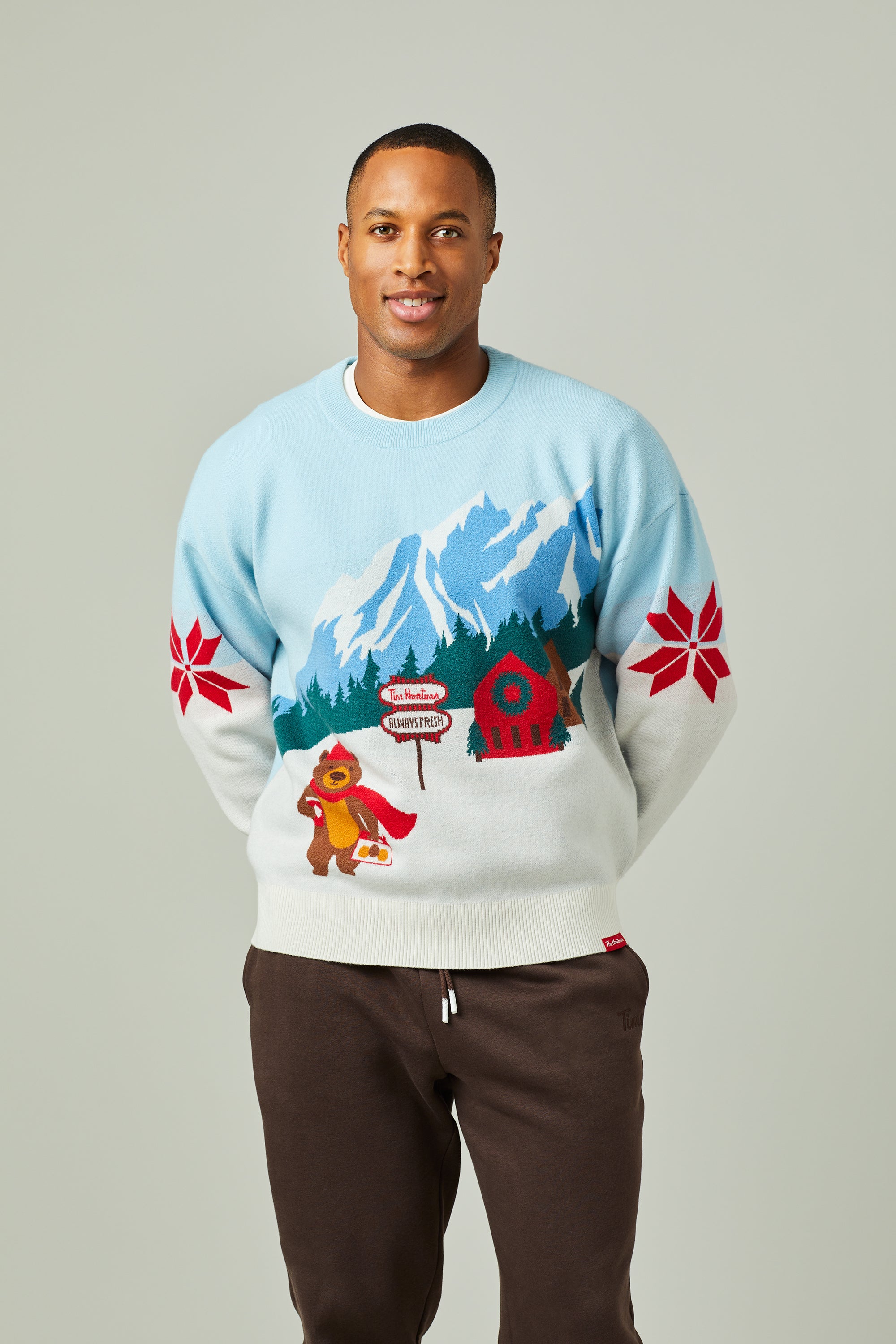 Adult Unisex Winter Bear Holiday Sweater - Image #6