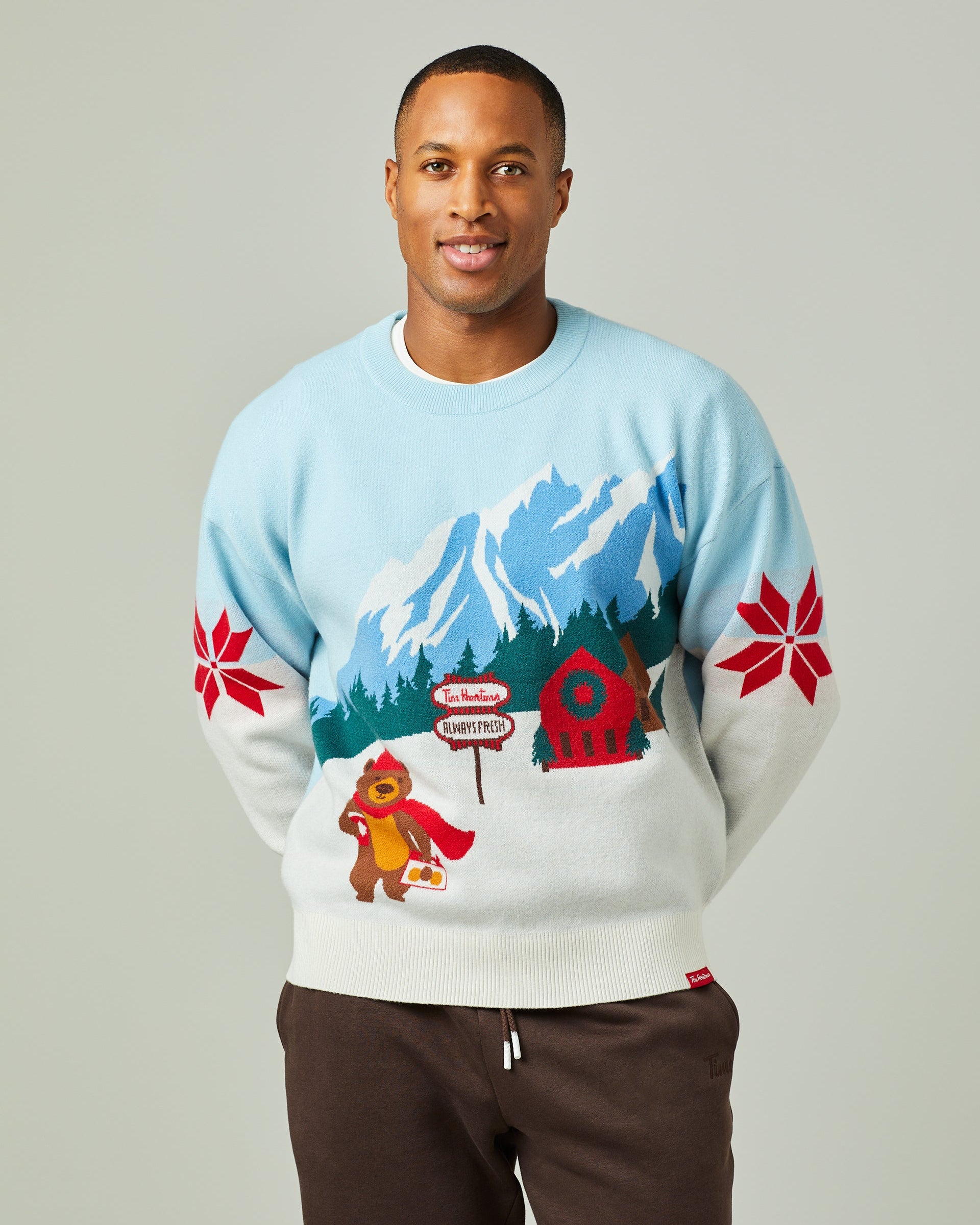 Adult Unisex Winter Bear Holiday Sweater - Image #3