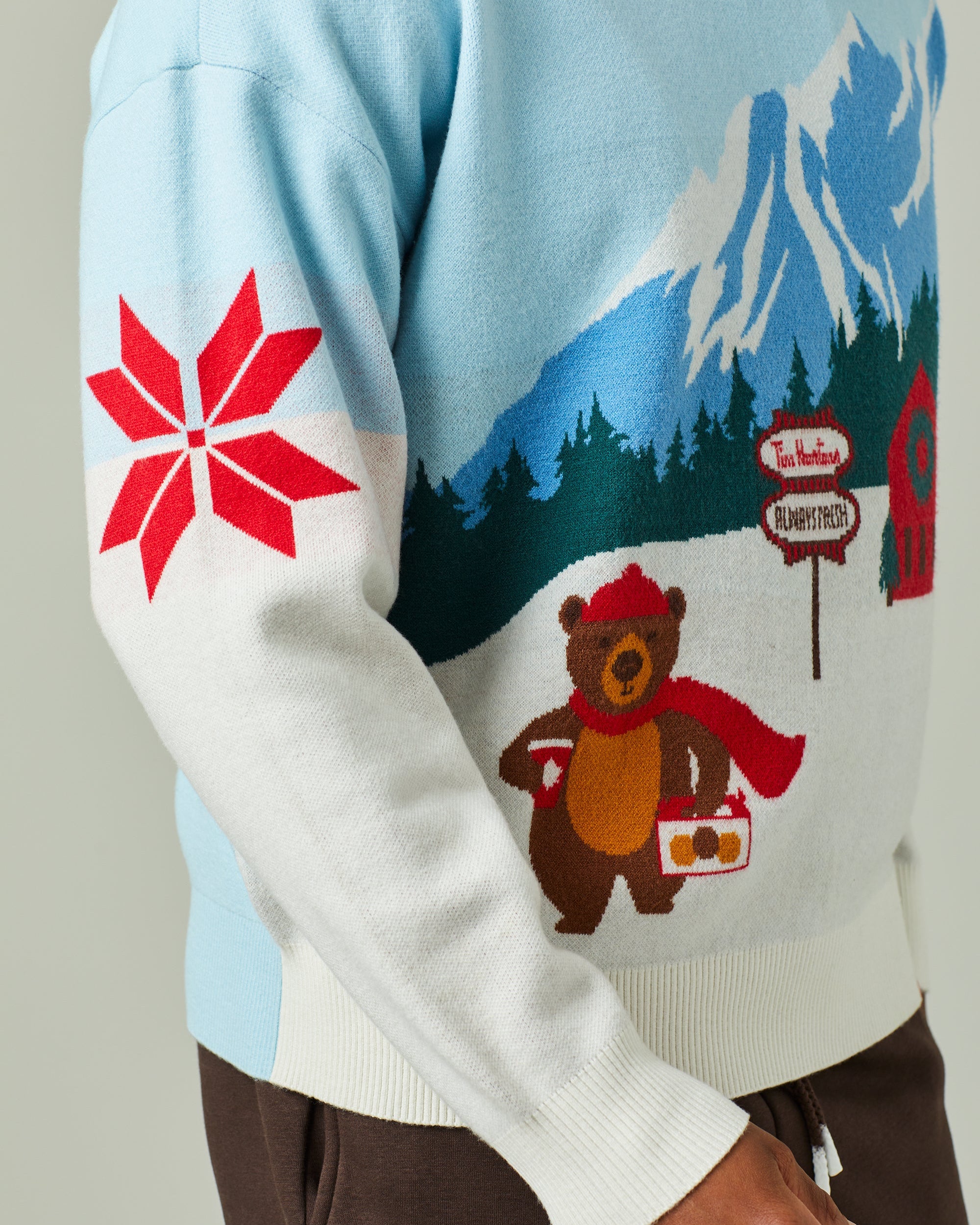 Adult Unisex Winter Bear Holiday Sweater - Image #4