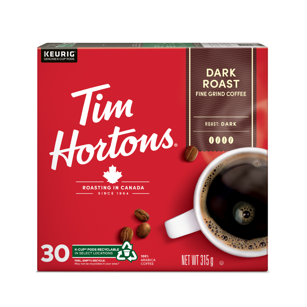 Tim Hortons Coffee Dark Roast Coffee K-Cups 30 Count TimShop