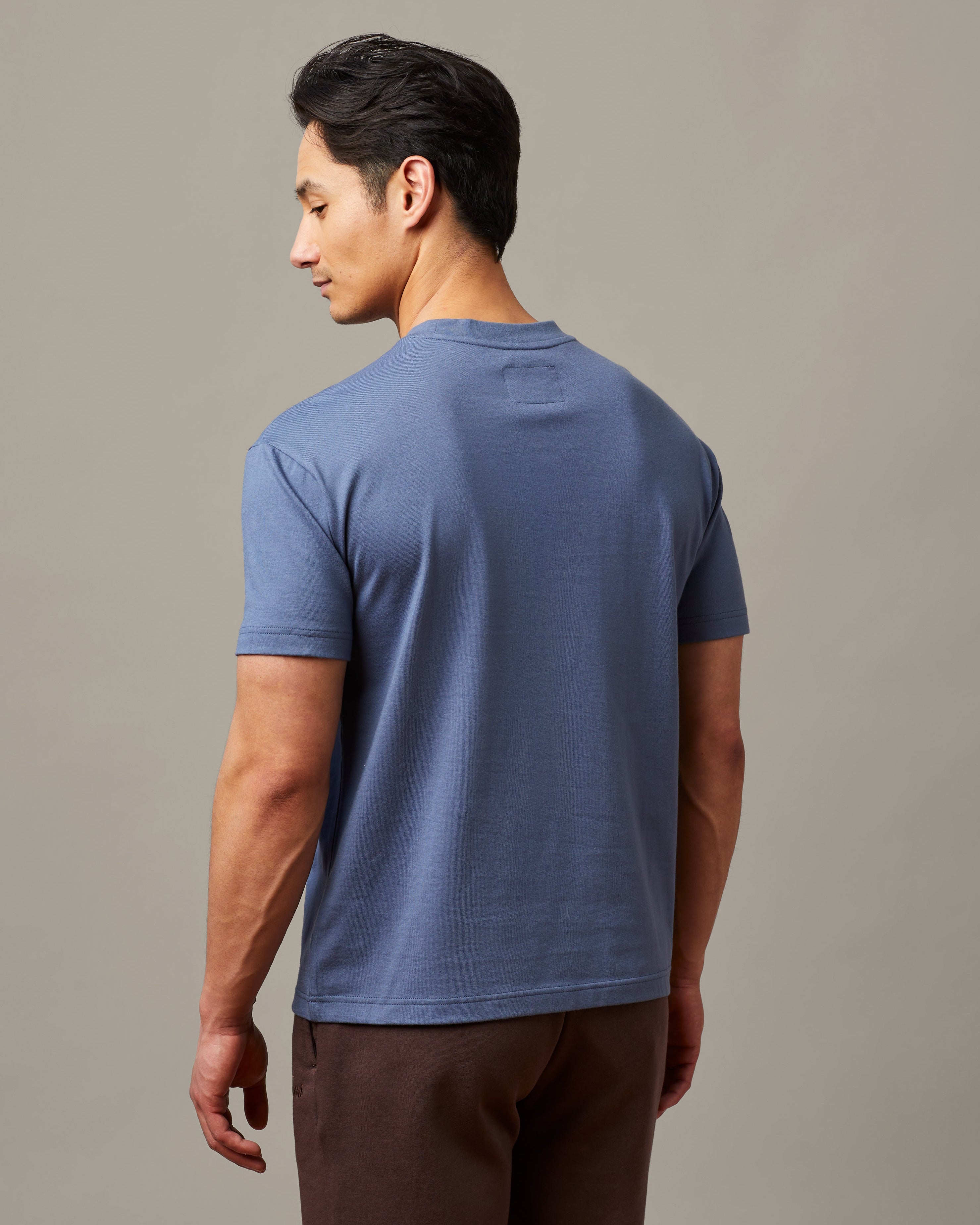 Steel blue unisex t-shirt featuring The Great Lakes Tim Hortons graphic | T-shirt unisexe bleu acier « Les Grands Lacs » de Tim Hortons. - Image #2