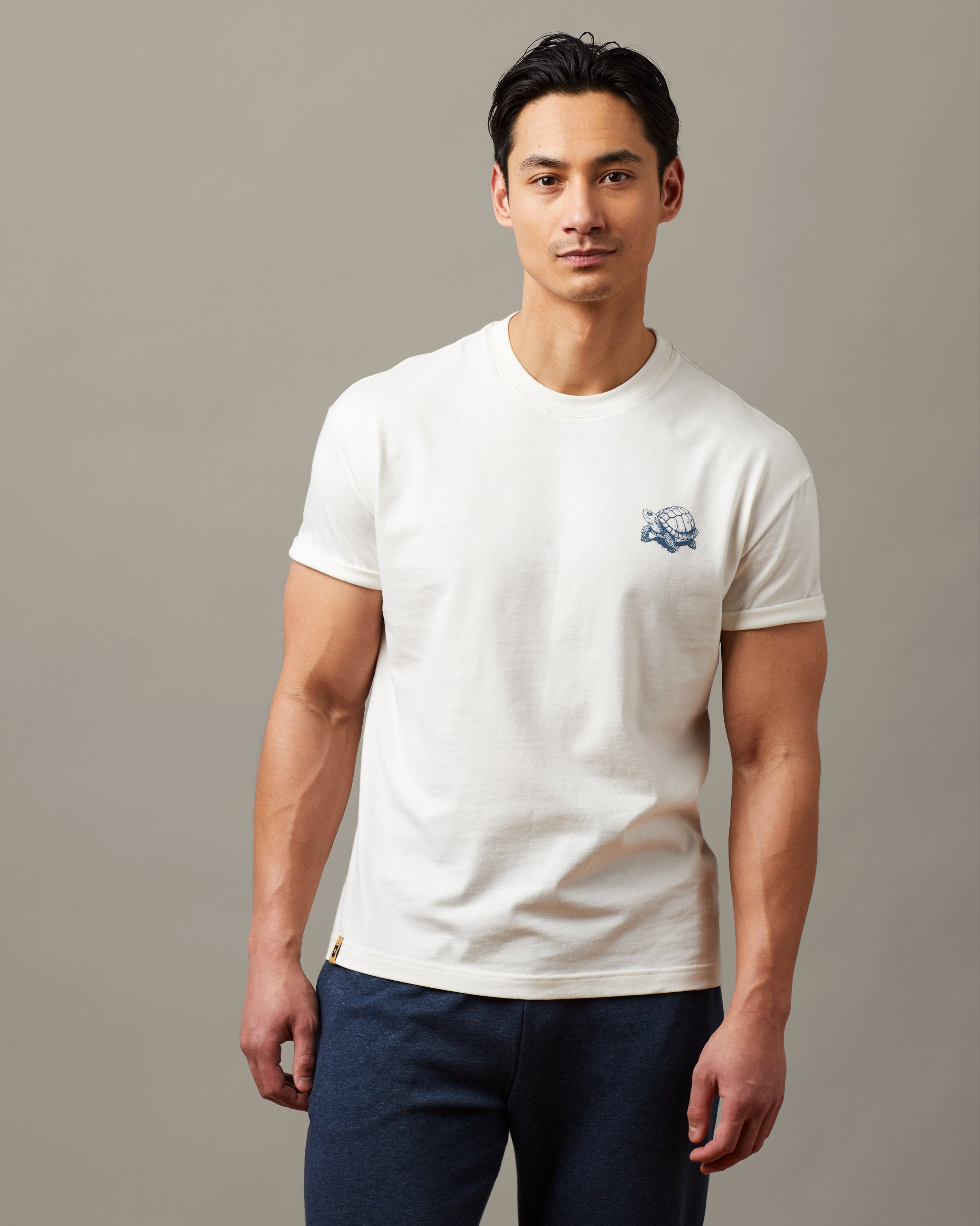 Natural unisex t-shirt featuring Take it Slow Tim Hortons graphic | T-shirt unisexe couleur naturelle « Take it Slow » de Tim Hortons. - Image #1