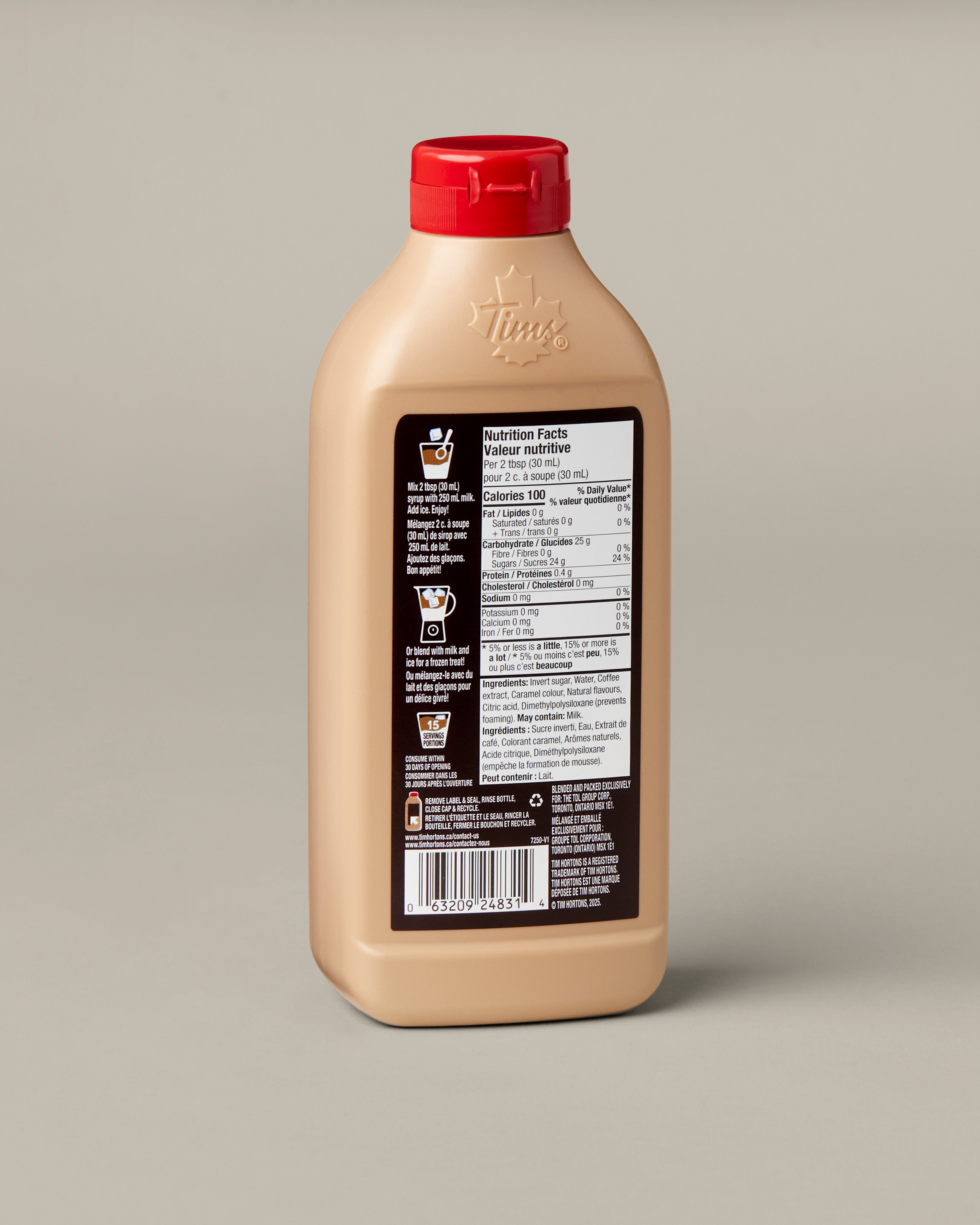 Iced Coffee Syrup Cappuccino - 470ml - TimShop - Image #2
