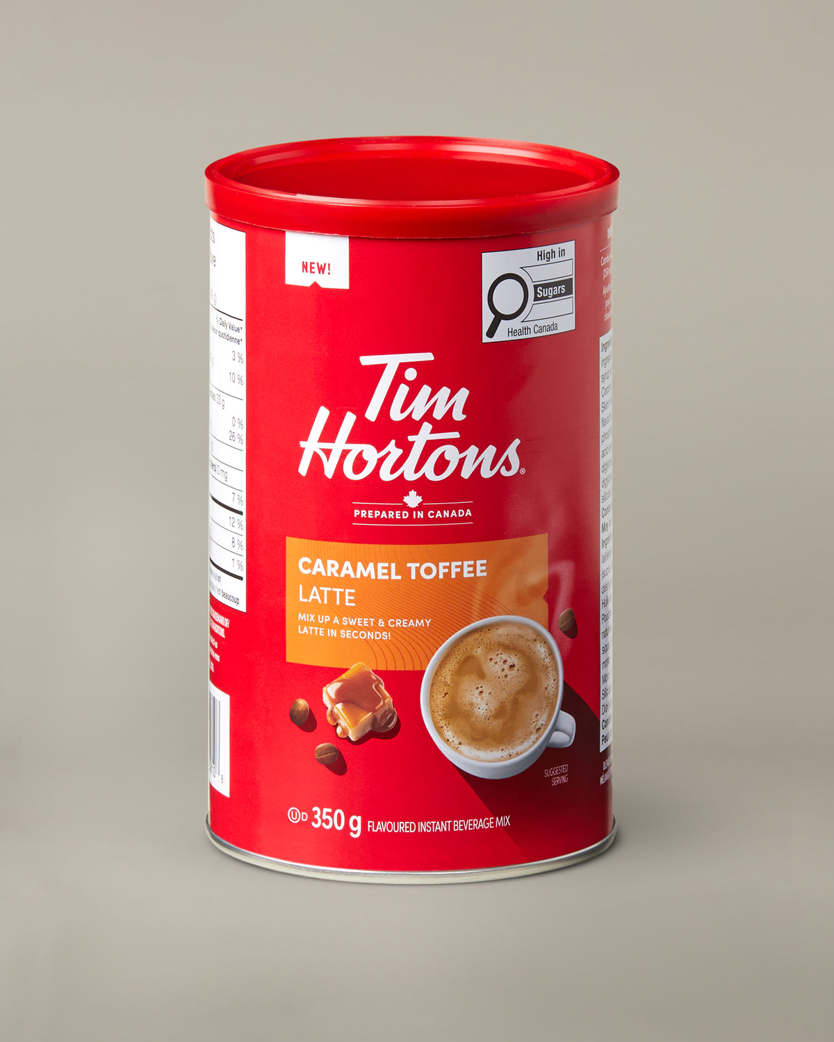 Tim Hortons Caramel Toffee Lattee instant flavoured beverage mix - Image #1