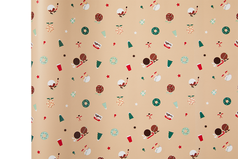 Tim Hortons set of 2 holiday gift wrapping paper bundle | Ensemble de 2 papiers d’emballage des Fêtes Tim Hortons - Image #3