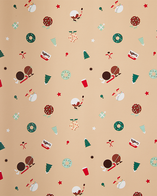 Tim Hortons set of 2 holiday gift wrapping paper bundle | Ensemble de 2 papiers d’emballage des Fêtes Tim Hortons  - Image #3