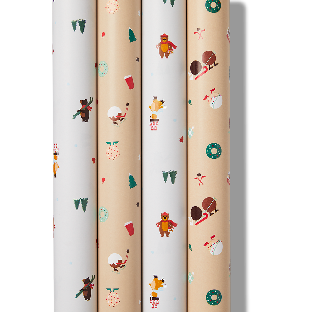 Tim Hortons set of 2 holiday gift wrapping paper bundle | Ensemble de 2 papiers d’emballage des Fêtes Tim Hortons - Image #5