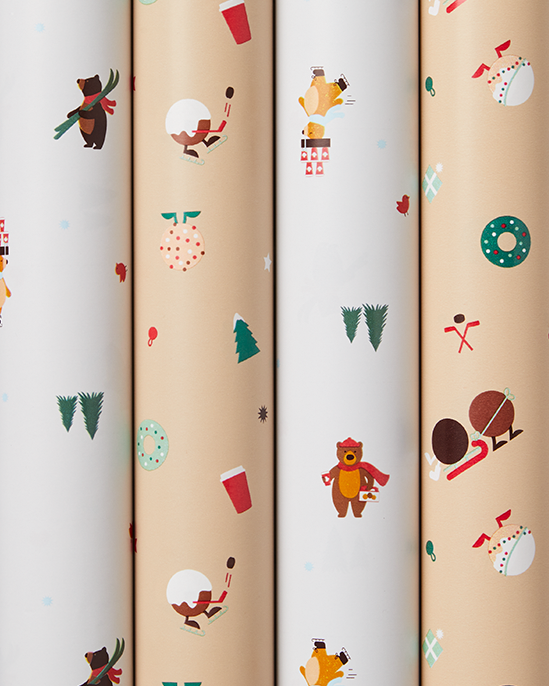 Tim Hortons set of 2 holiday gift wrapping paper bundle | Ensemble de 2 papiers d’emballage des Fêtes Tim Hortons  - Image #4