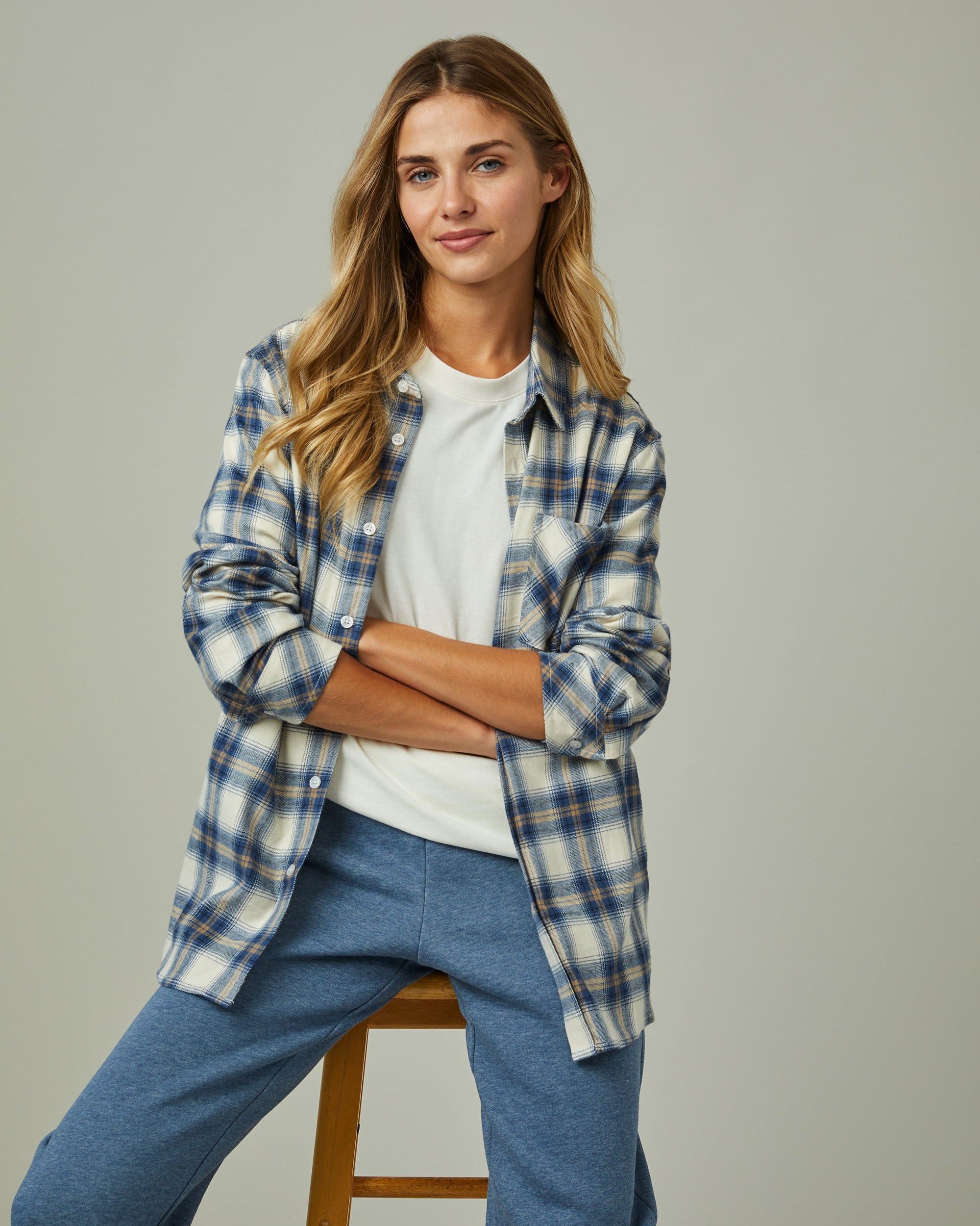 Brushed Cotton Plaid Shirt - Image #6