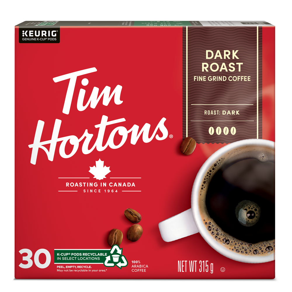 Tim Hortons Coffee Dark Roast Coffee K Cups 30 Count TimShop