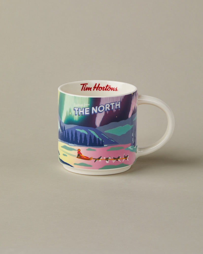 The North Ceramic Mug 16oz with northern landscape artwork