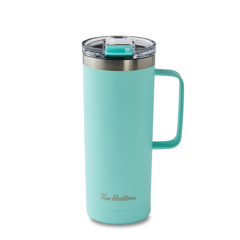 Tim Hortons Tumbler 20oz Stainless Steel Travel Tumbler Aqua